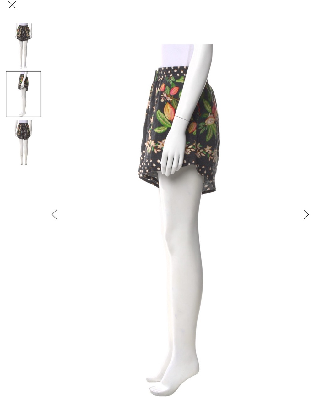 BEACHCORE FARM RIO Floral Polka Dot Drawstring Women’s Shorts - Black - Picture 3 of 4